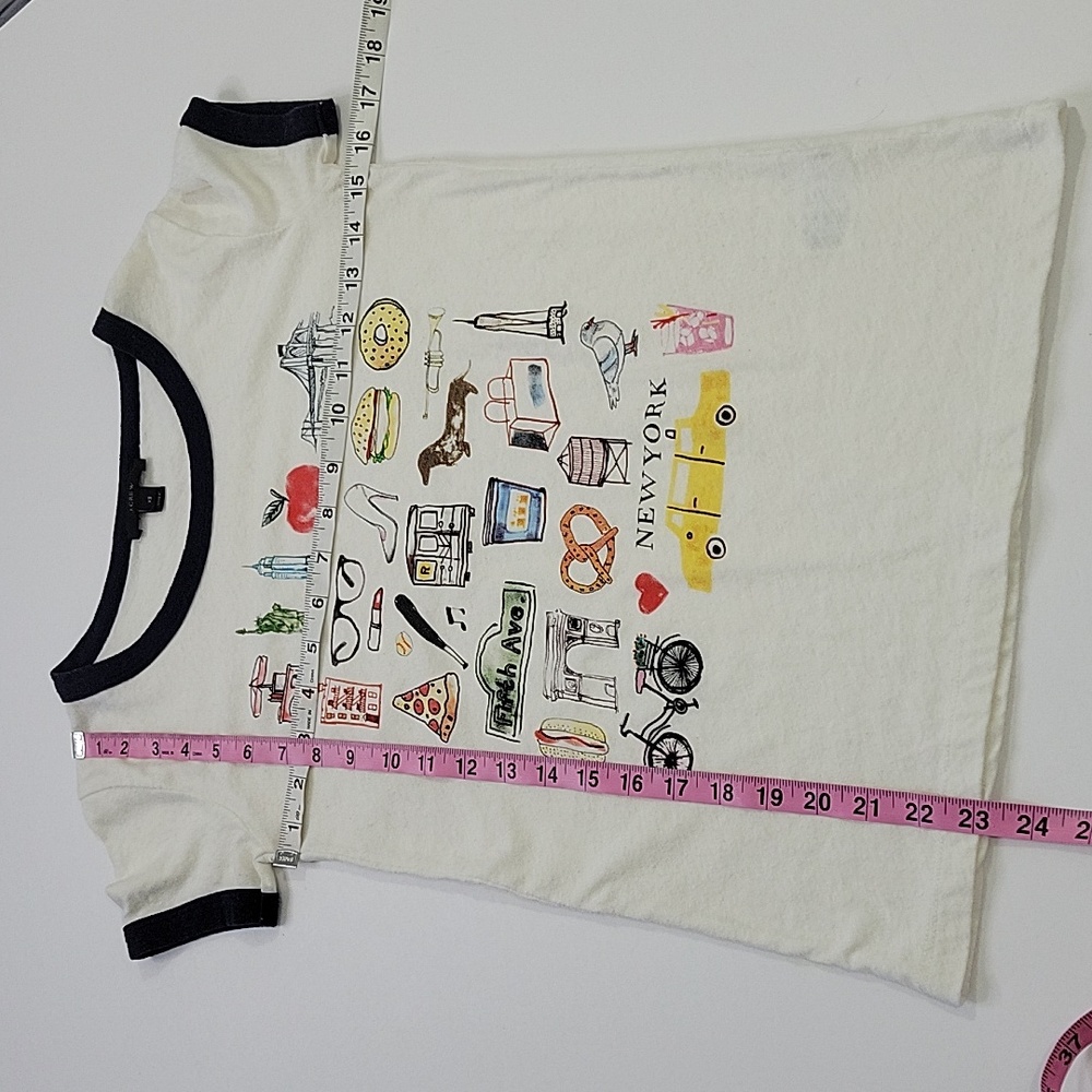J. Crew Graphic NYC T-Shirt SZ XS - Picture 6 of 11